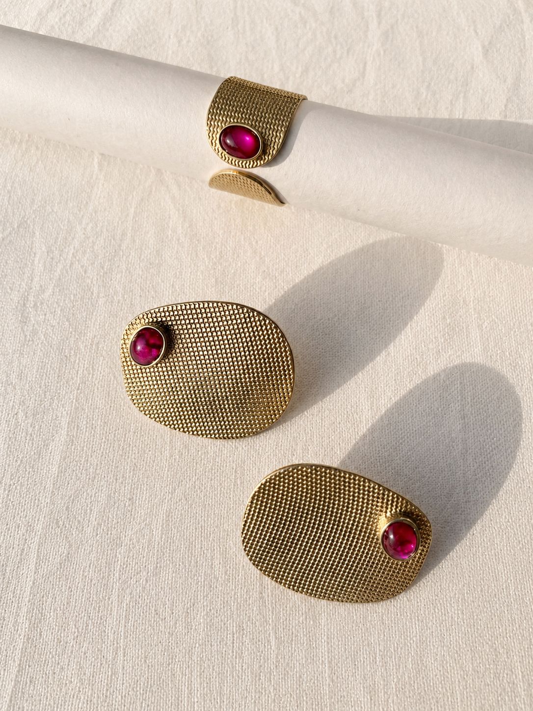 09 Ometepe Abalone Rosado Aretes